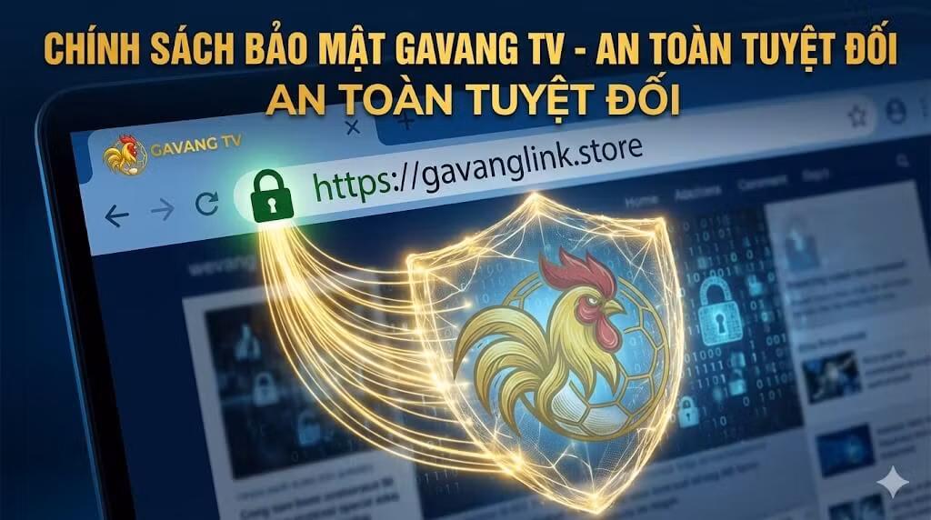 Biểu tượng ổ khóa SSL mã hóa dữ liệu trên trình duyệt, thể hiện cam kết bảo vệ thông tin cá nhân an toàn tuyệt đối tại trang web Gavang TV.