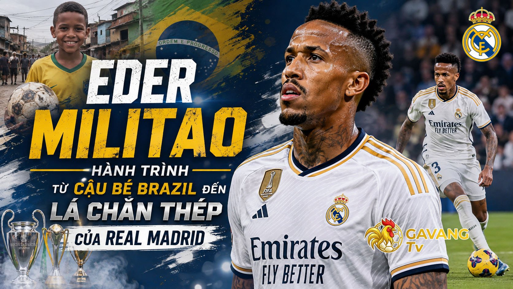 Eder Militao – Hành trình từ cậu bé Brazil đến lá chắn thép của Real Madrid