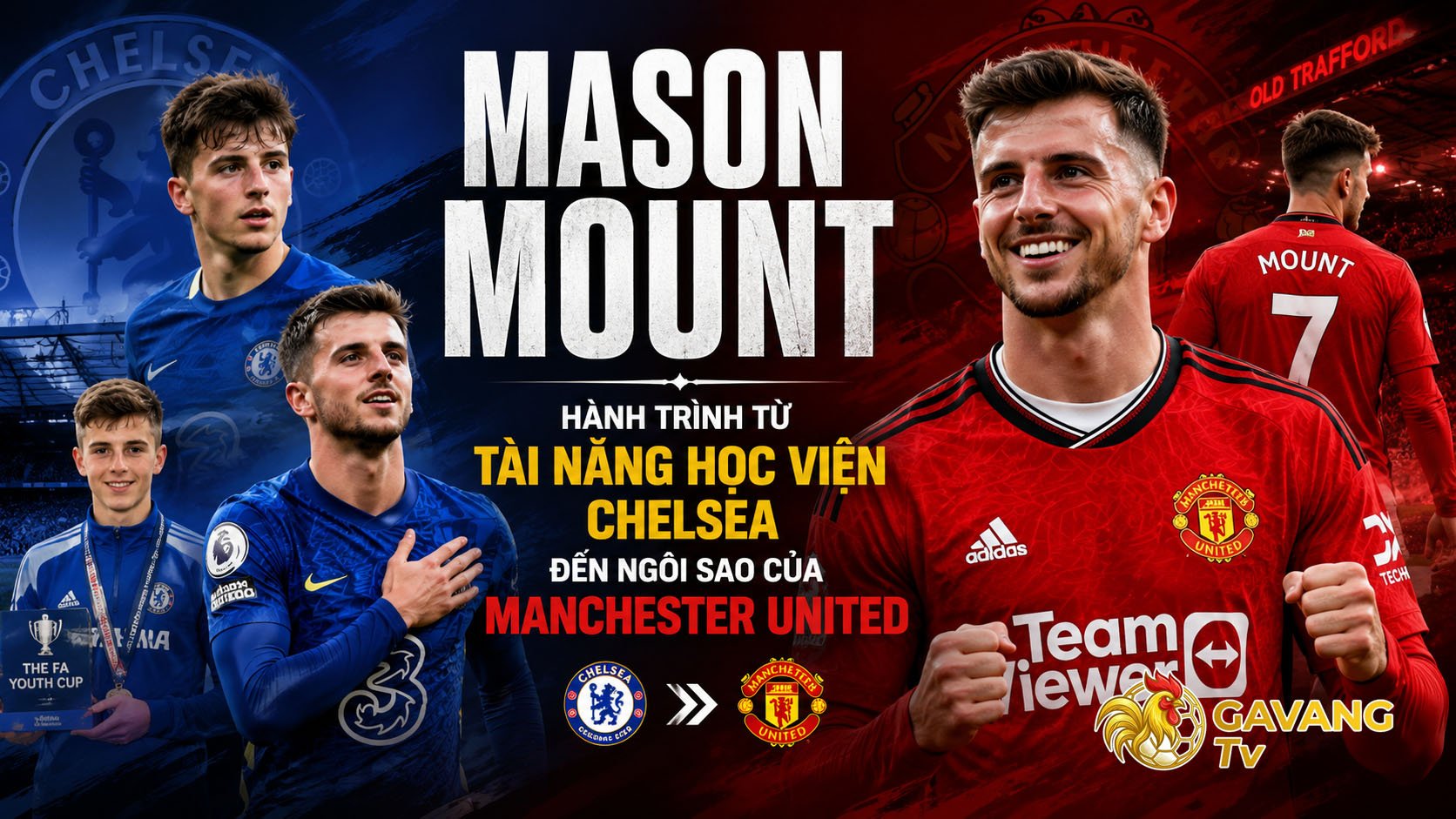 Mason Mount – Hành trình từ tài năng học viện Chelsea đến ngôi sao của Manchester United