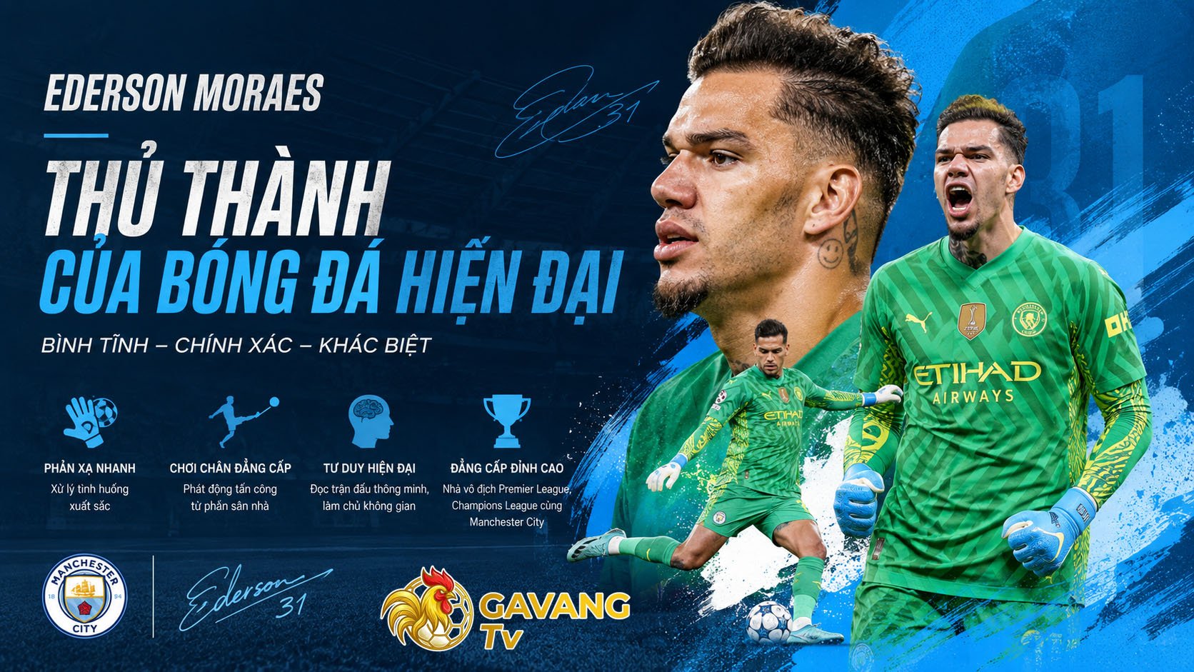 Ederson Moraes – Thủ thành của bóng đá hiện đại